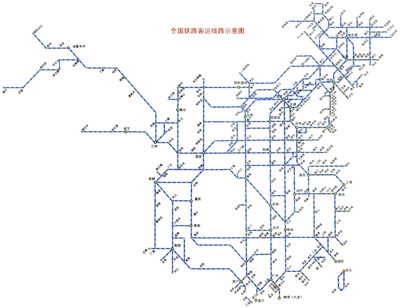 中国铁路线路图高清版头像 中国铁路线名称 全-698kb