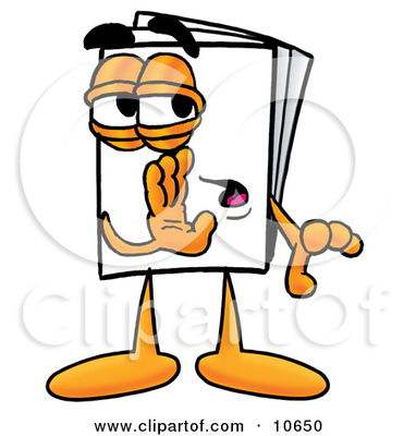 Clipart Picture of a Paper Mascot Cartoon Cha Clipart Picture of a Paper Mascot Cartoon Cha