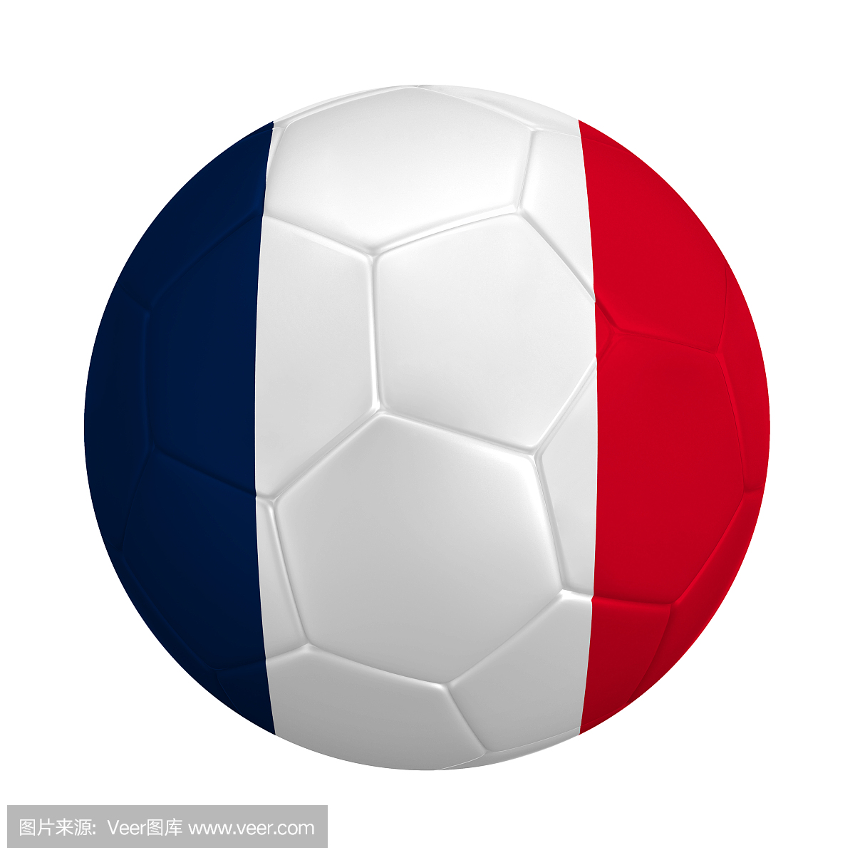足球与法国国旗的颜色