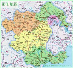中国广东揭阳地图图片