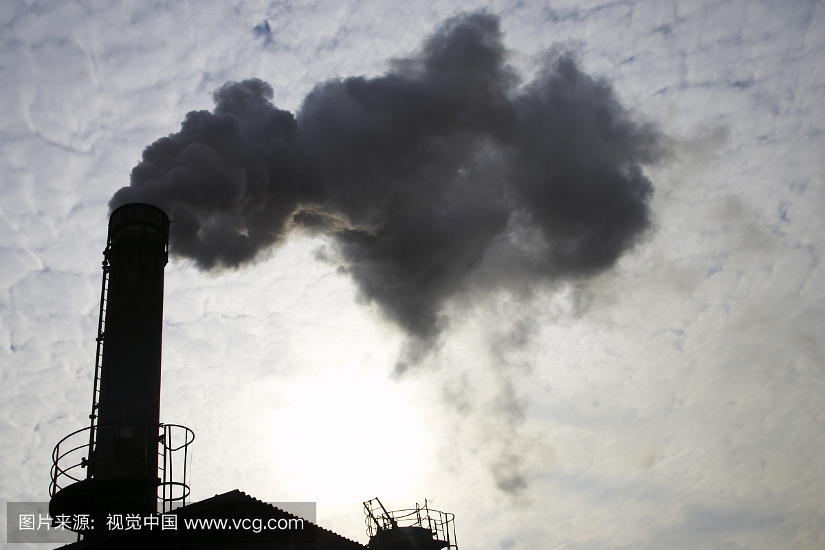 A Factory Chimney Emitting Smoke. Mie Prefe