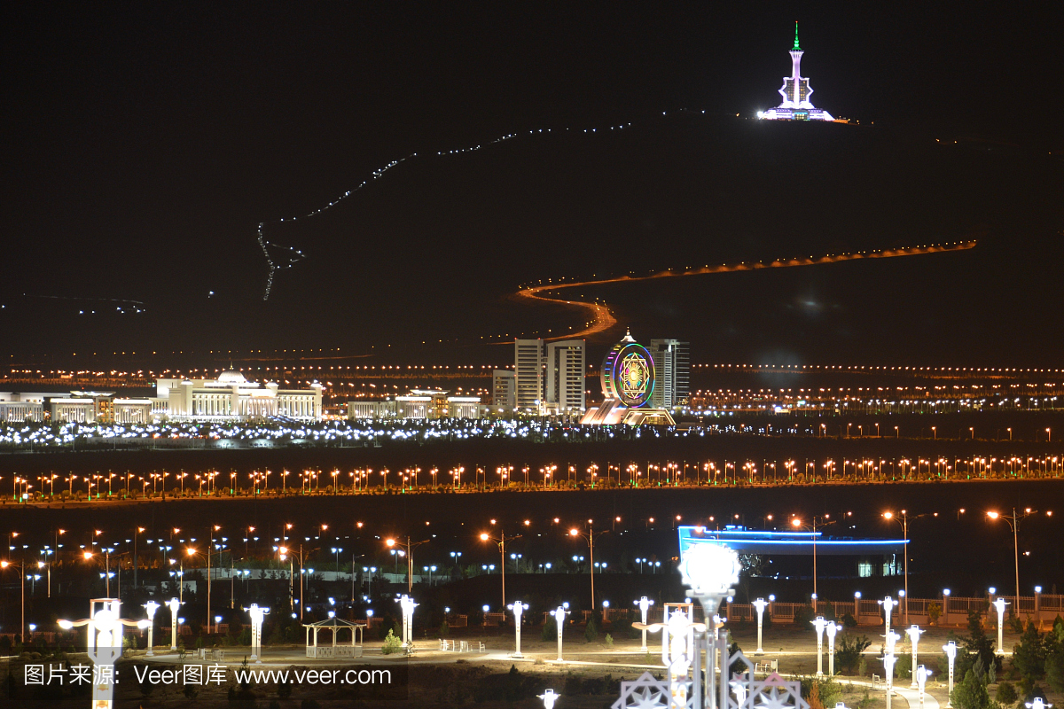 阿什伽巴特夜全景