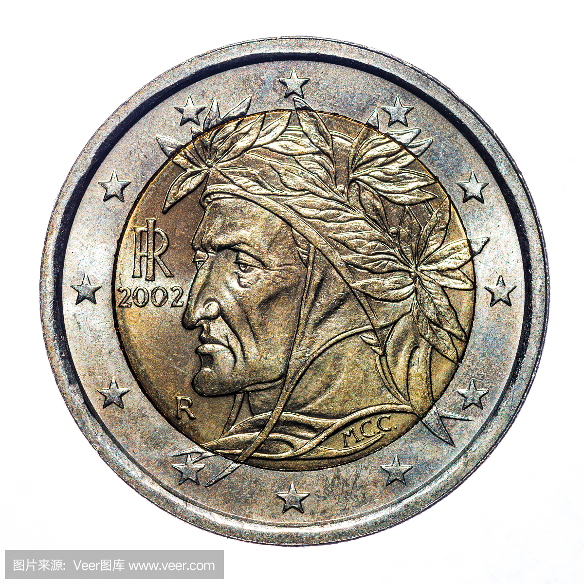 2欧元硬币,2欧元,2欧元分币,Dante