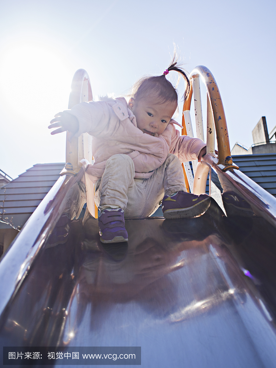 人,滑梯,婴儿期,冒险