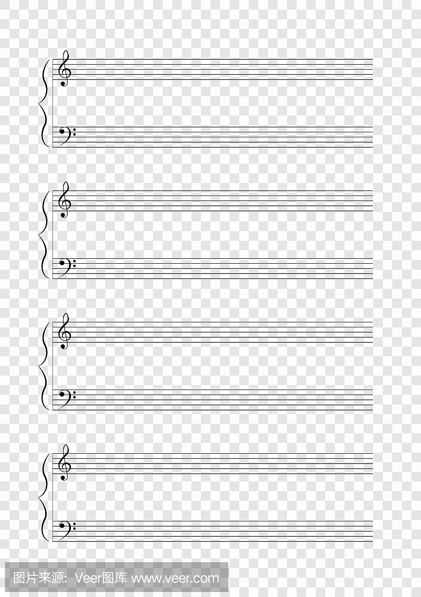 Blank A4 music notes on checkered backgroun