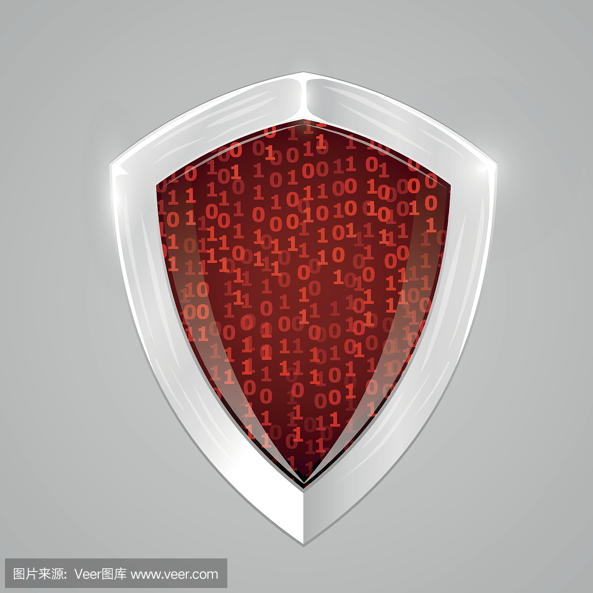 安全数字屏蔽概念。 Web安全性或加密标志。