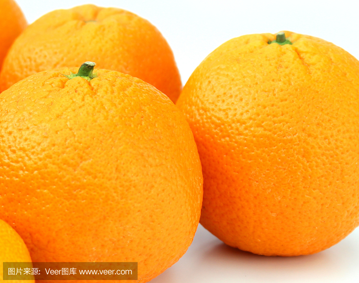 新鲜的橙子\/柑橘类水果的图象,孤立在白色背景