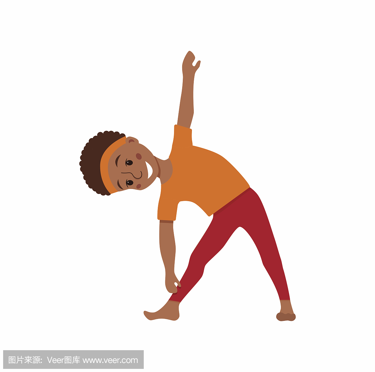 孩子们运动姿势和瑜伽瑜伽套装