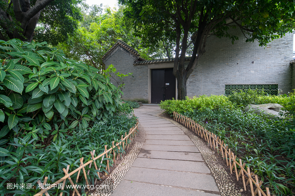 佛山梁园,梁园,铺路石,砖石路