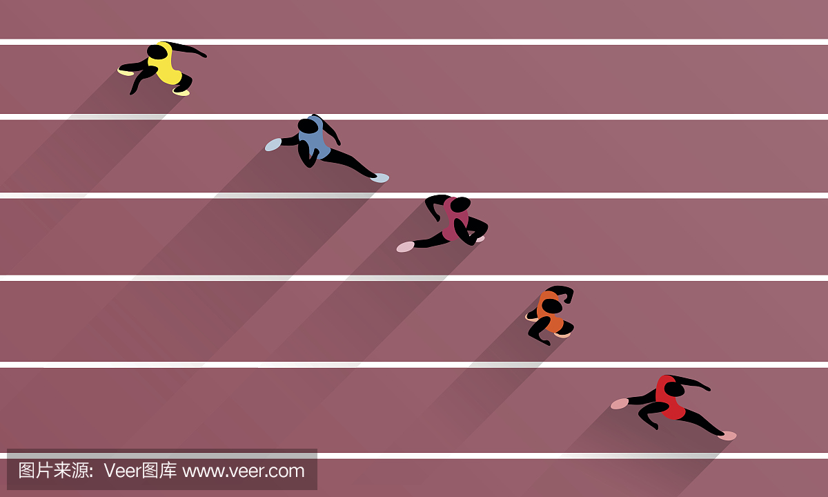 田径运动员赛跑