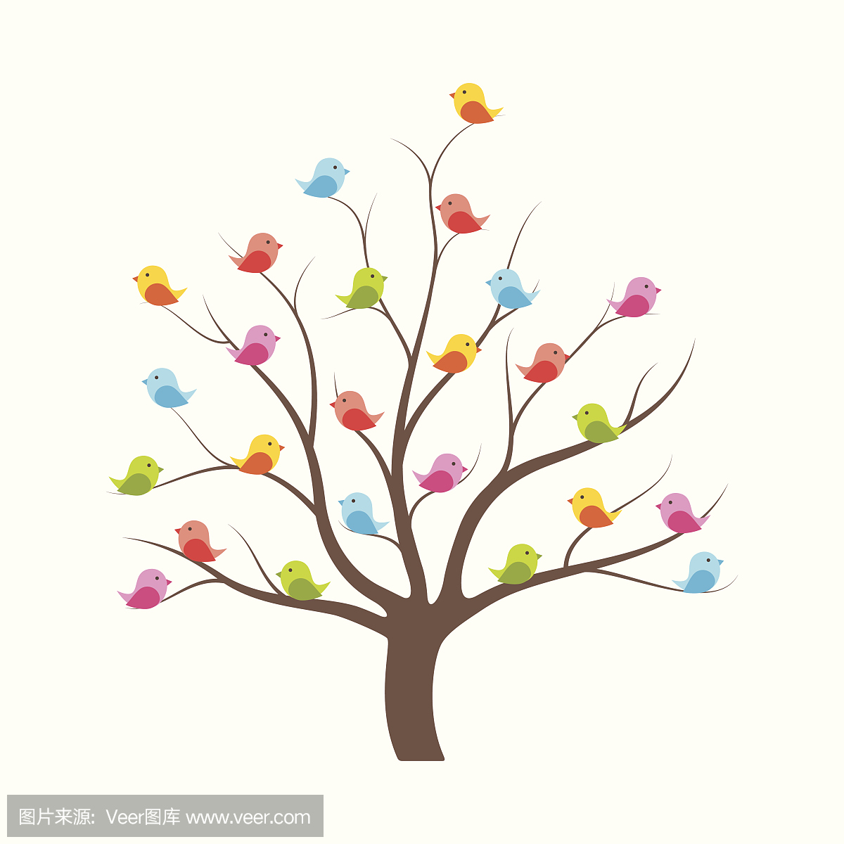 在线消息,绘画插图,鸟类,坐