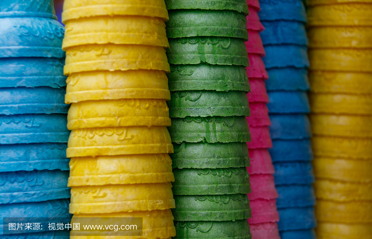 彩色冰淇淋锥在墨西哥城