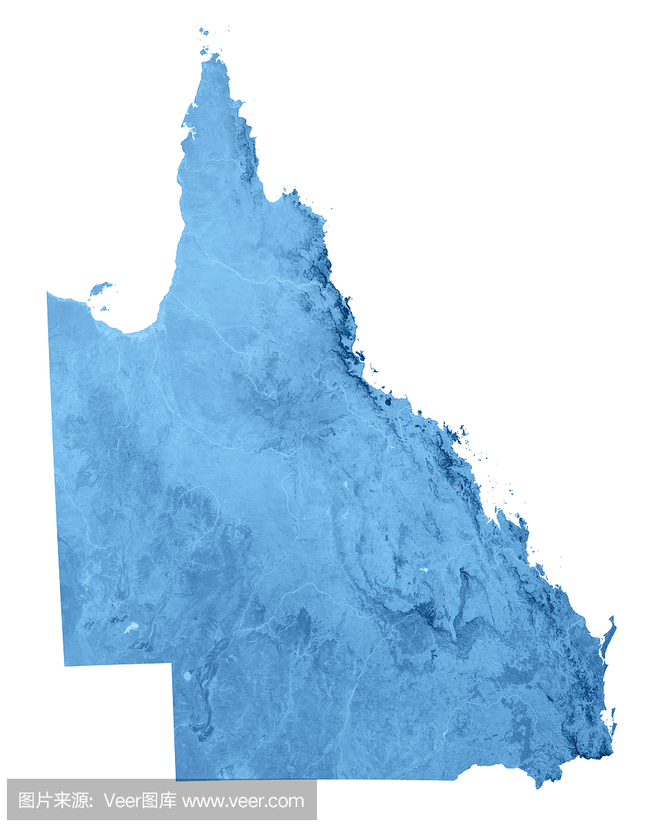 昆士兰地形图孤立