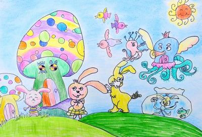 动物儿童画作品欣赏