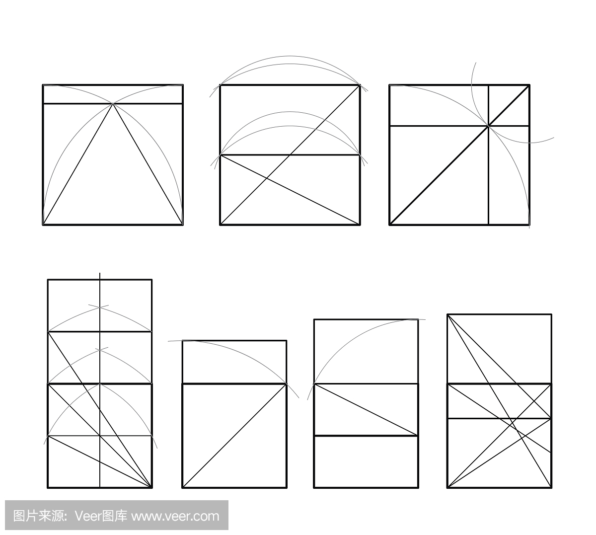 Golden ratio. Cover template.