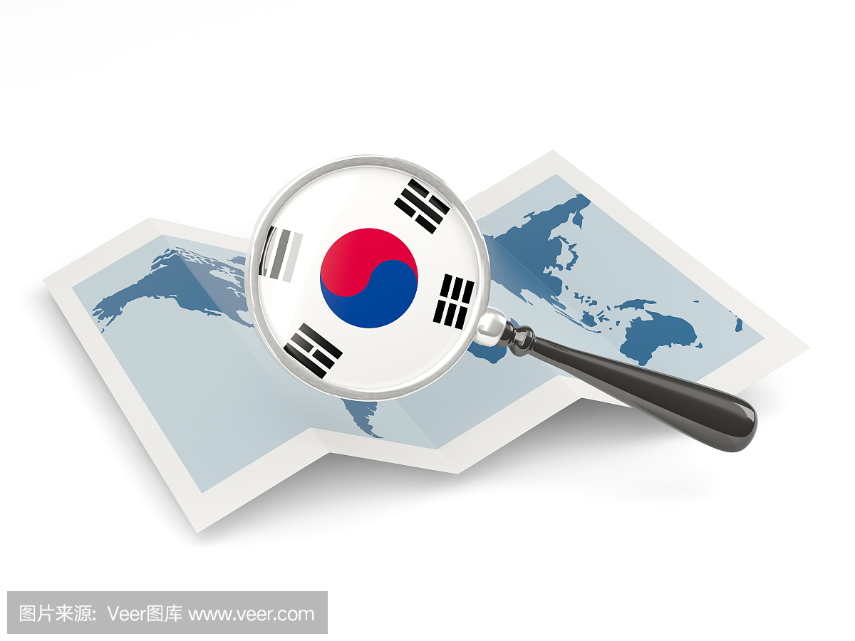 韩国放大图与地图