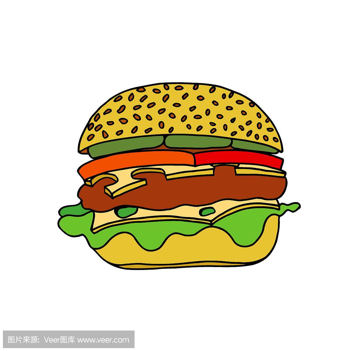 格子烤肉,绘画插图,膳食,奶酪