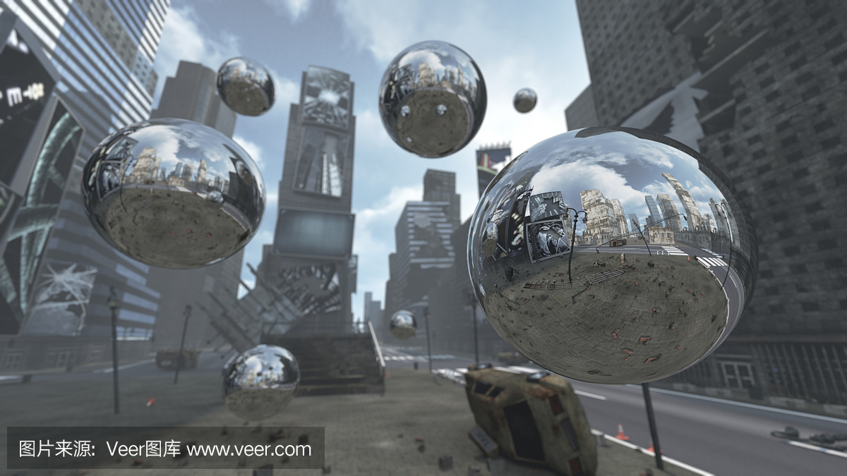 时代广场纽约曼哈顿世界末日的银球。
