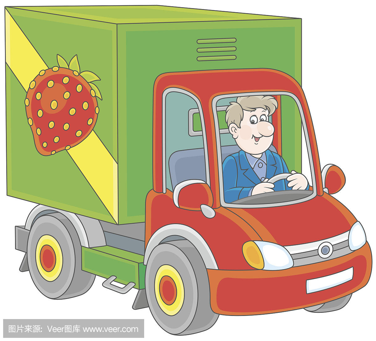 集装箱卡车物流运输插画设计设计图__其他_动漫动画_设计图库_昵图网nipic.com