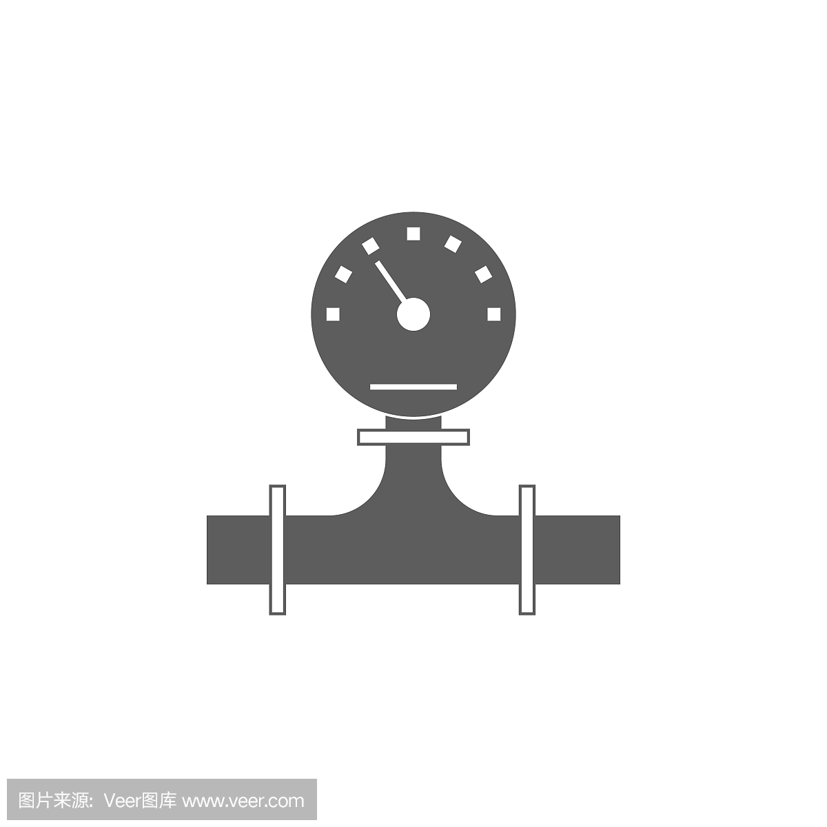 管道图标中的压力值。石油和天然气图标的元素