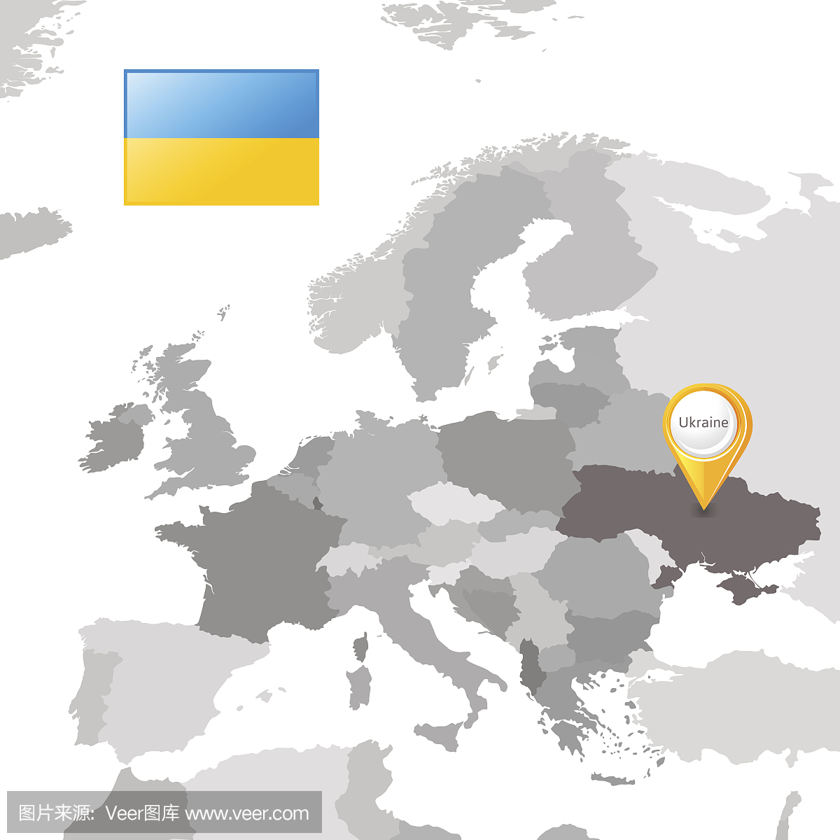 乌克兰在欧洲地图上