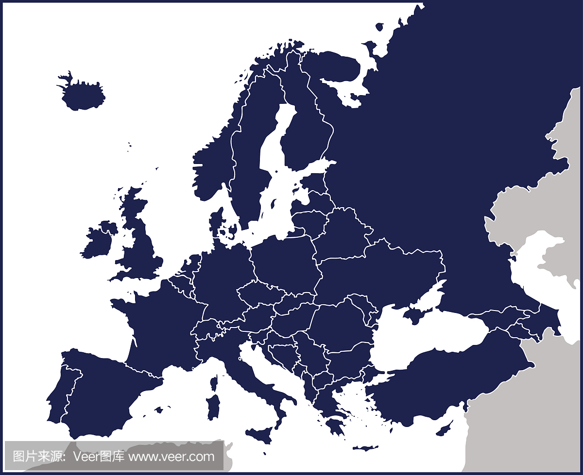 欧洲政治空白地图
