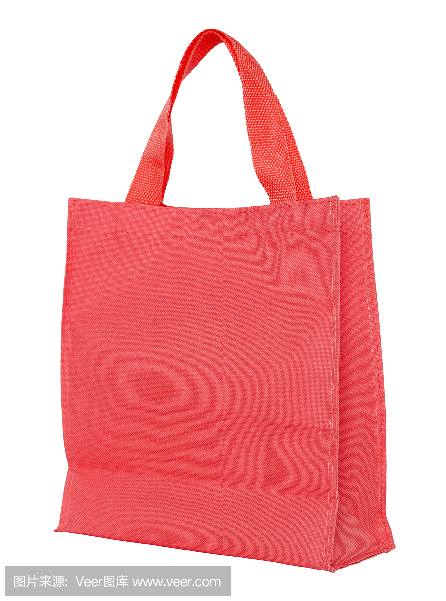 红色购物袋(裁剪路径)