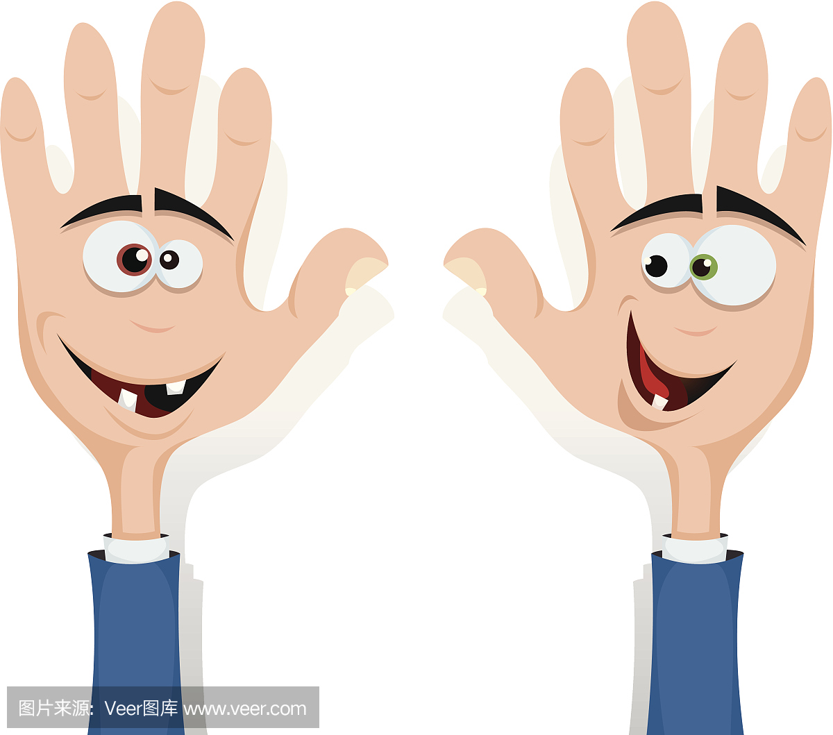 Hand Wearing 10 Finger Children Puppets Stock Vector - Image: 22308195