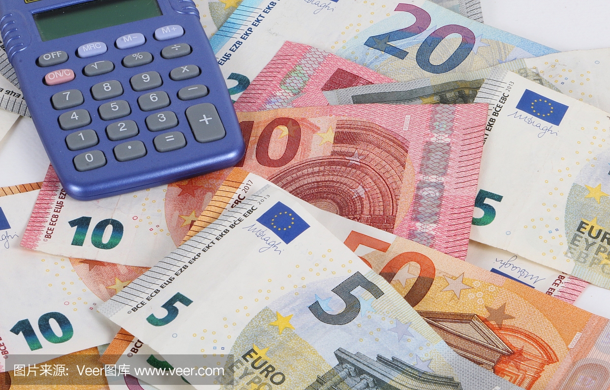 与计算器不同的欧元