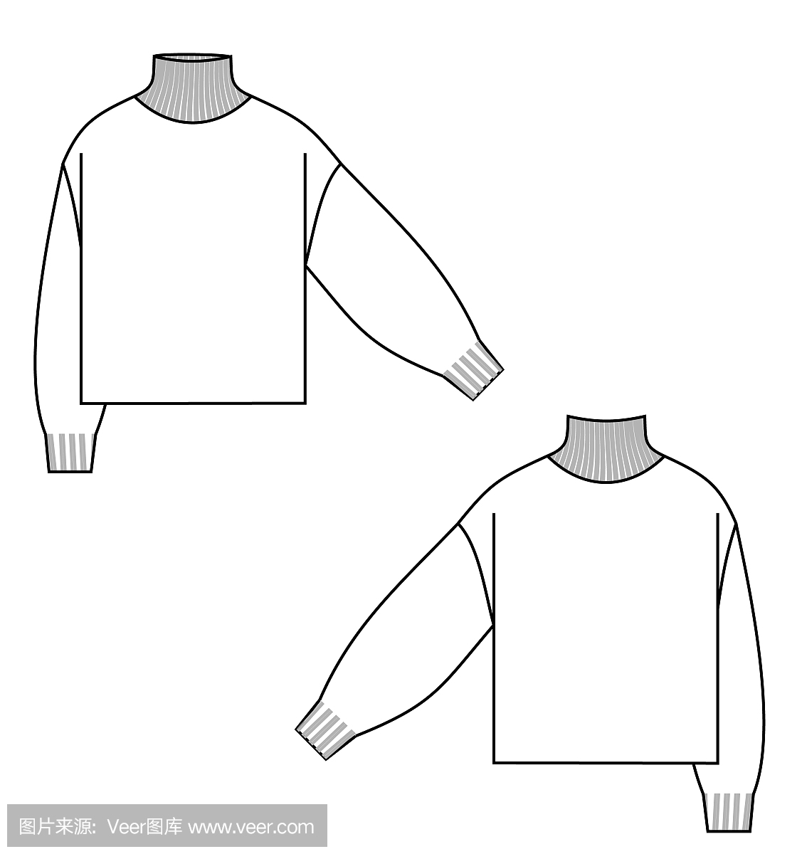 Технический эскиз свитера