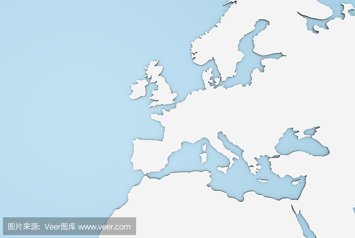 欧洲的3D地图
