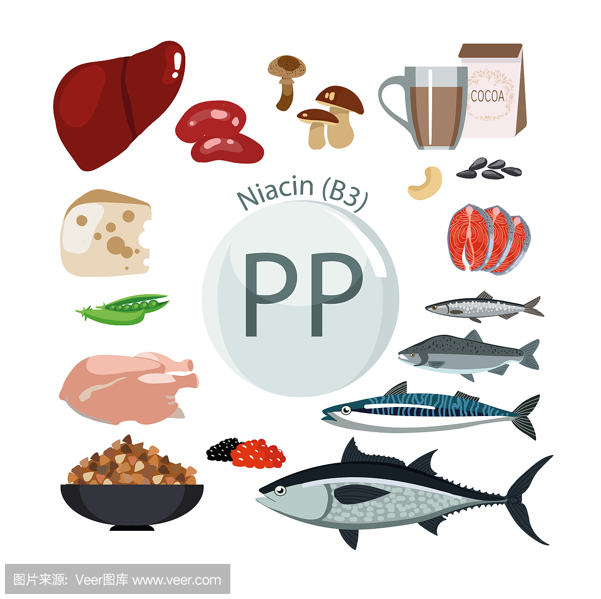 维生素PP(B3)。维生素PP(B3)。