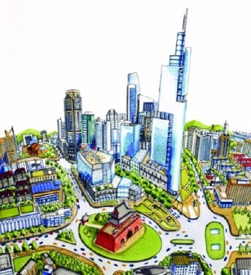 南京美景儿童画