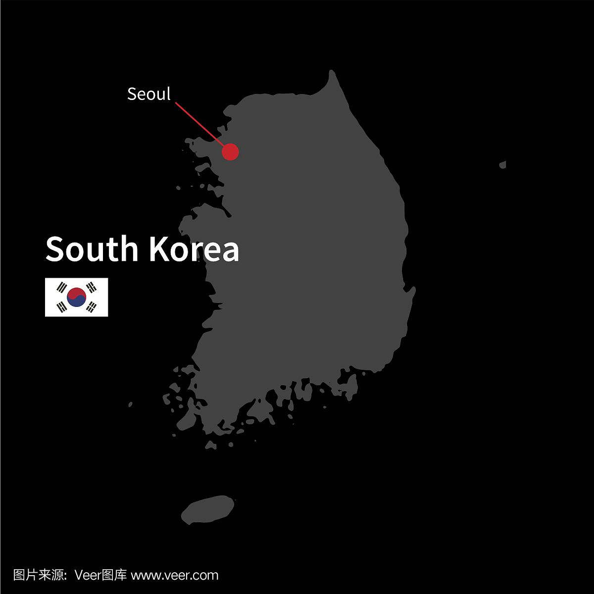 韩国首都首尔的详细地图