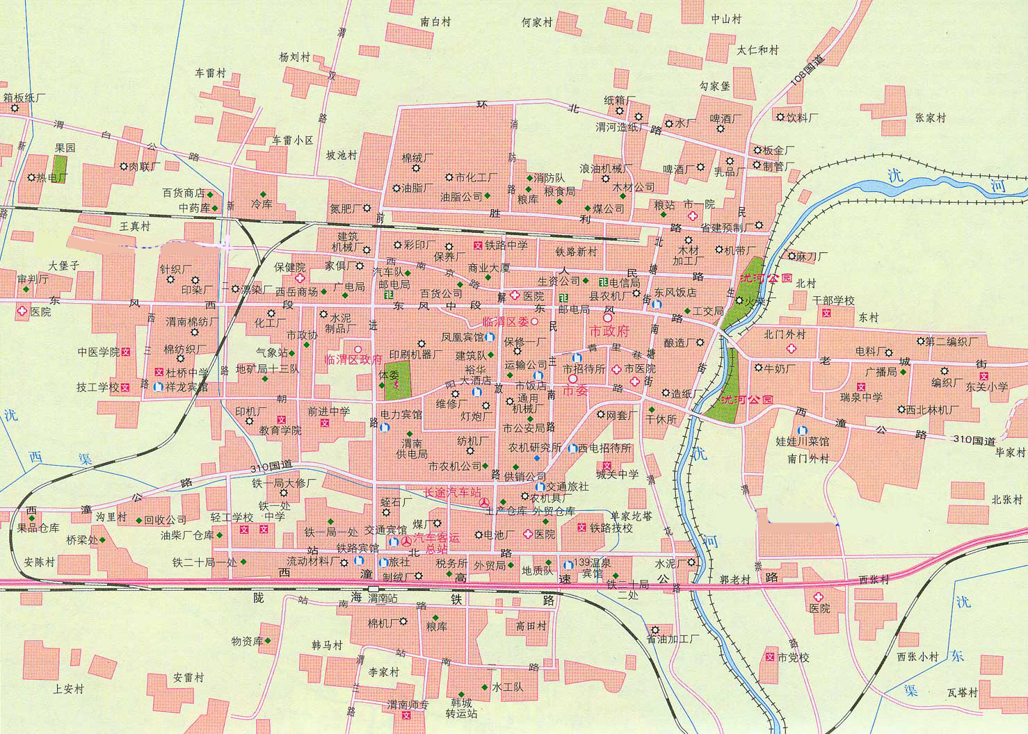 渭南地图全图高清版图片