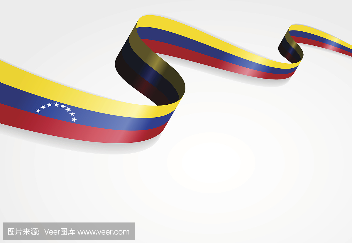 委内瑞拉国旗背景。矢量图