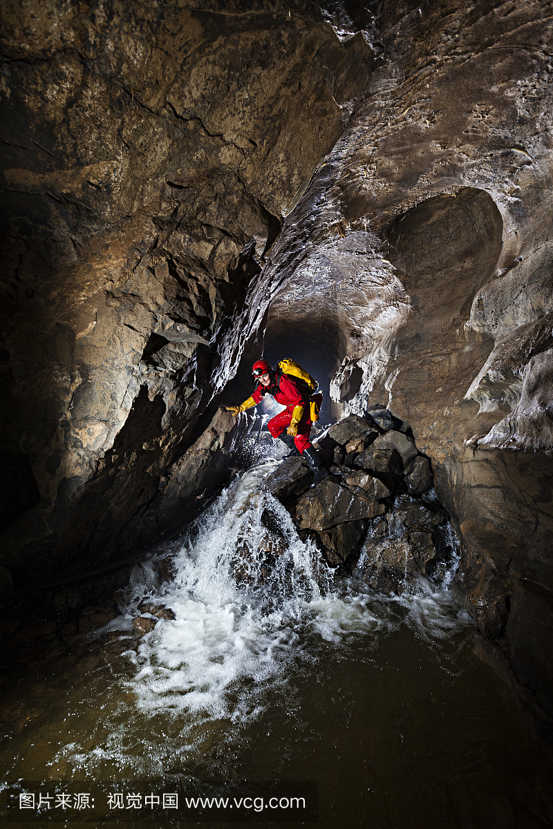 人,冒险,洞穴,行动