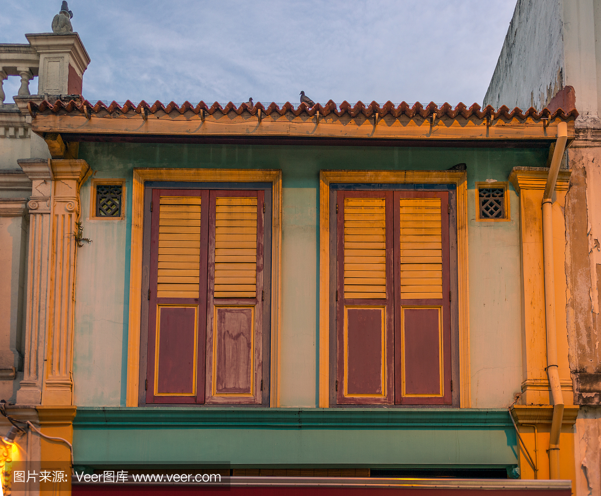 新加坡殖民地建筑的窗户和阳台 - 6