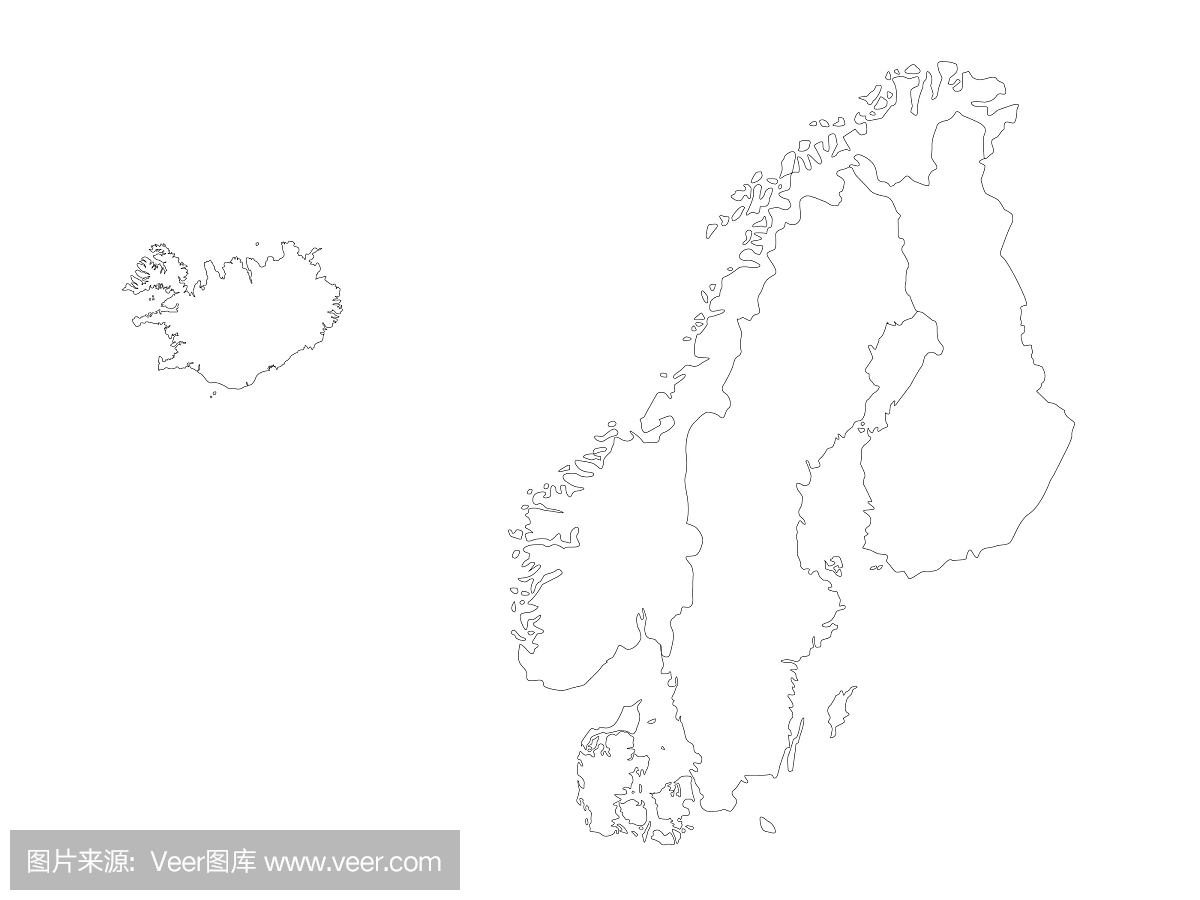 北欧国家地图