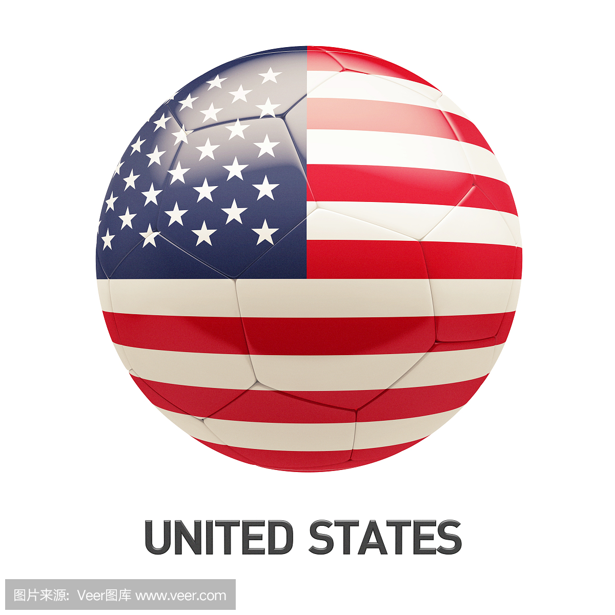 美国国旗足球图标