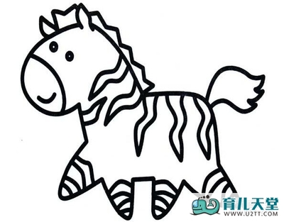少儿动物简笔画大全,小斑马简笔画画法_动物简-97kb