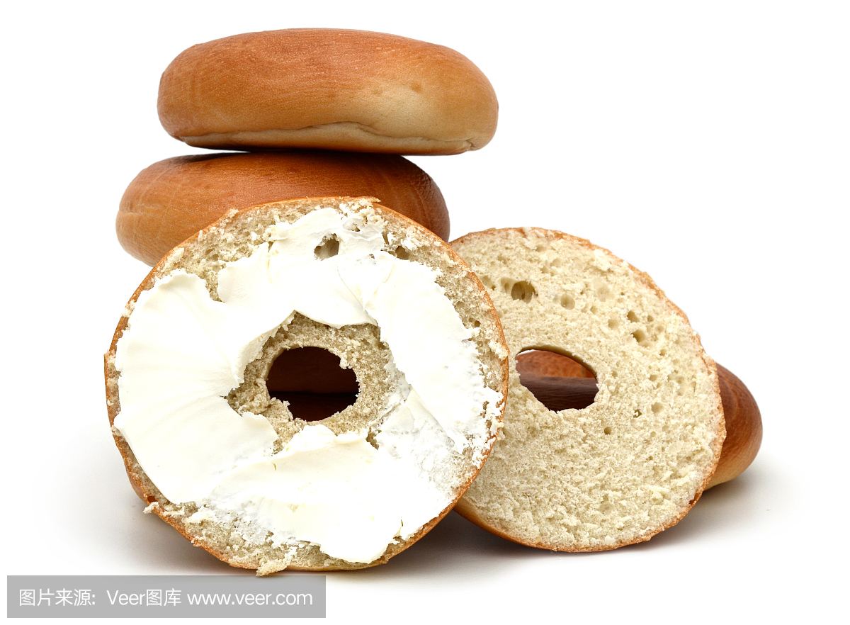 新鲜奶油芝士百吉饼