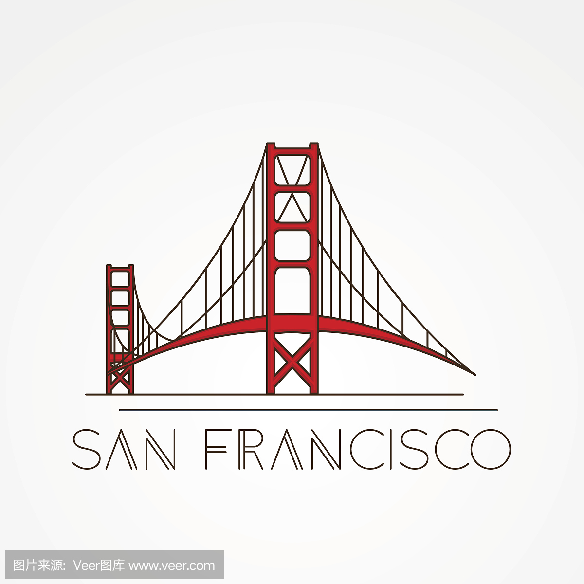 金门大桥 - 美国,旧金山的象征。