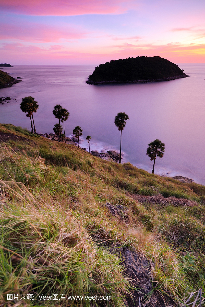 卡玛拉海滩,蓬贴海角,垂直画幅,水