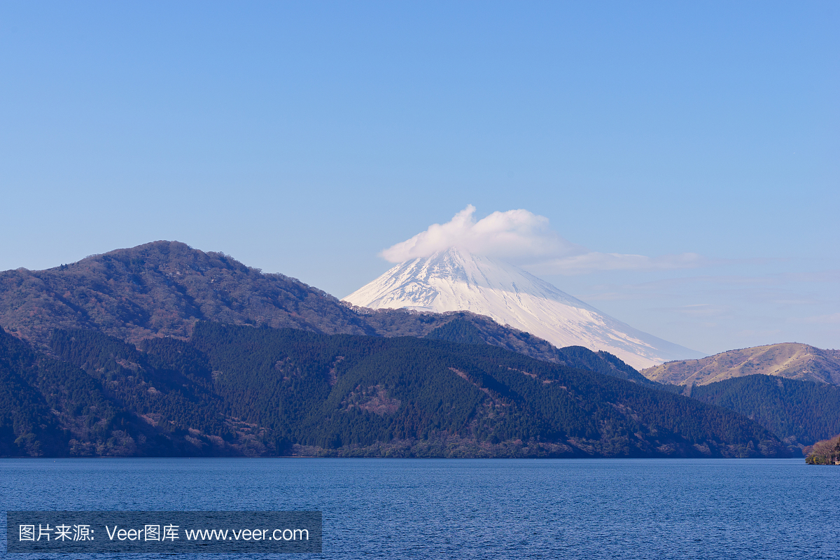 日本箱根市富士山,Ashinoko湖