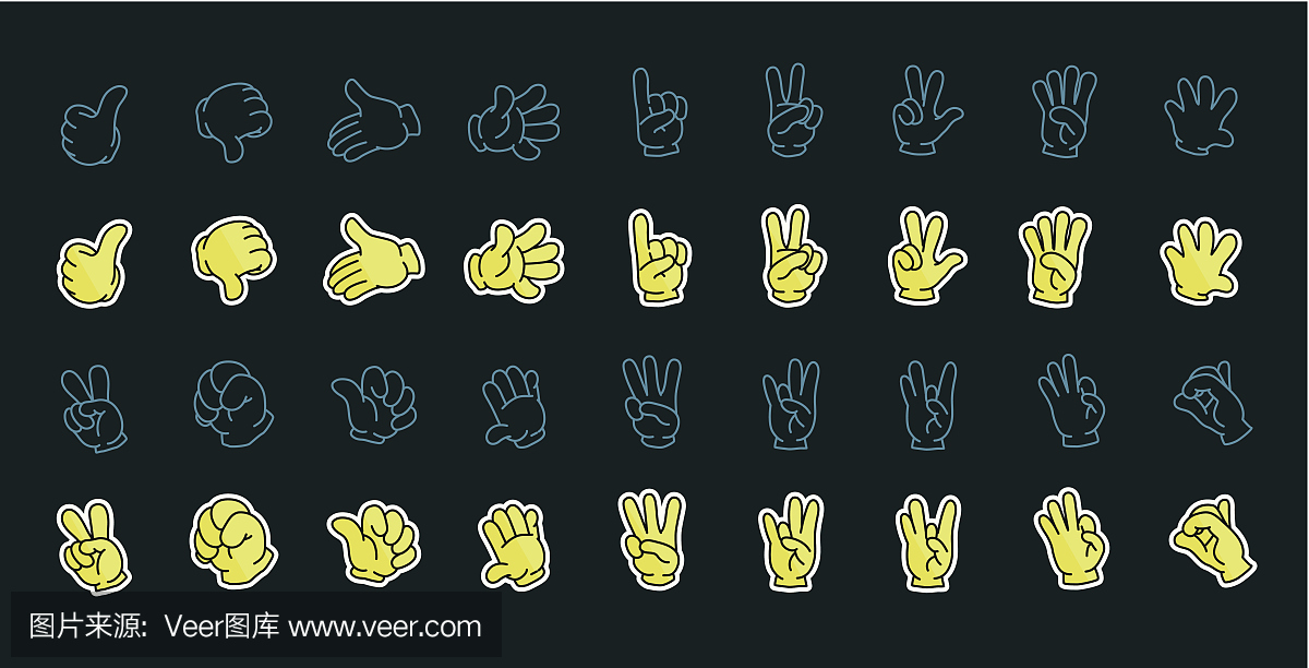 绘画插图,符号,卡通,指着