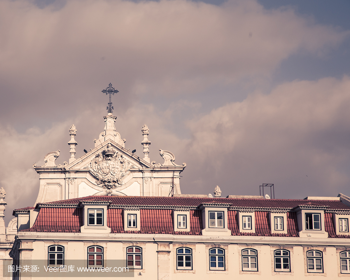 里斯本,葡萄牙首都,暴风雨,教堂