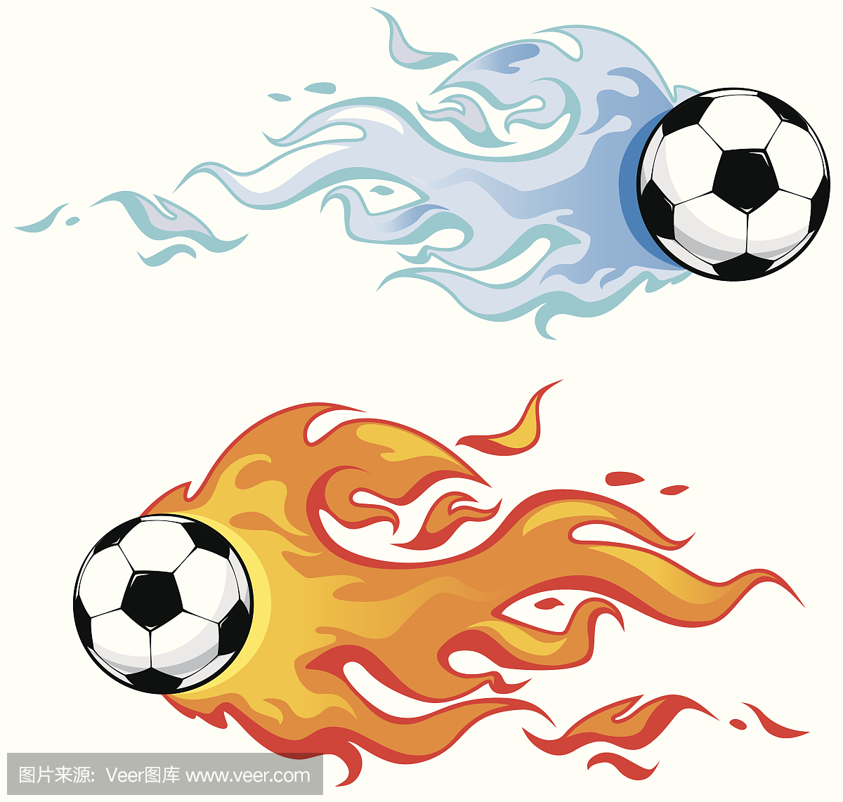 足球在火焰中