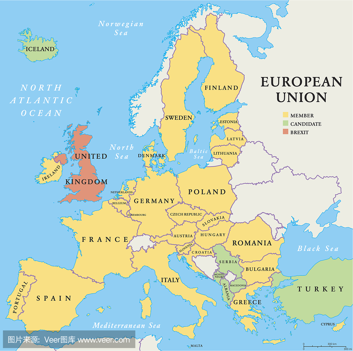 欧盟Brexit地图