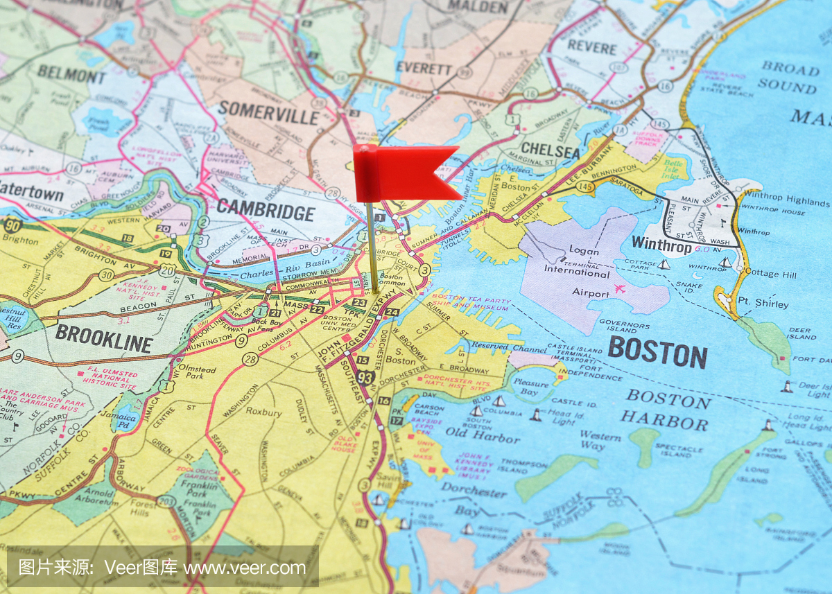 波士顿在地图上